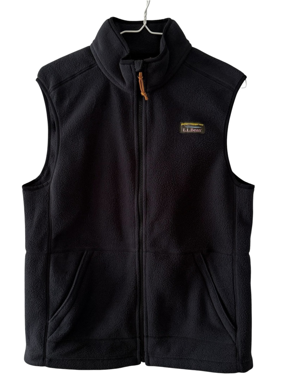 L.L. Bean Men’s Mountain Classic Black Fleece Zip Vest Sz Small Reg Item 504672 - Picture 4 of 12